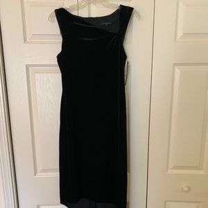 David Meister Black Velvet High-Low Dress
